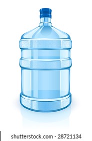 big bottle with clean blue water drink - vector illustration