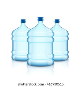 Big plastic bottle potable water barrel Royalty Free Vector