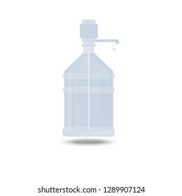 big bottle. cooler. flat design