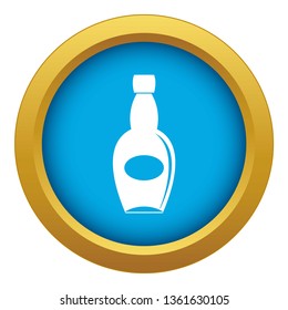 Big bottle icon blue vector isolated on white background for any design