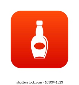 Big bottle icon digital red for any design isolated on white vector illustration
