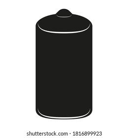 Big bottle icon. Big bottle vector icon isolated on white background.
