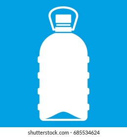Big bottle icon white isolated on blue background vector illustration