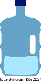 Botella grande, ilustración, vector sobre fondo blanco.