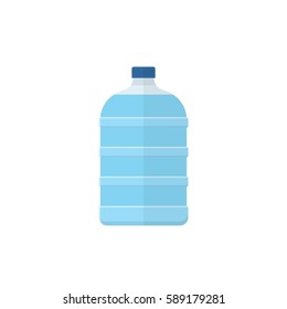 Big bottle waterfor cooler in flat style isolated on whitebackground. Vector illustration