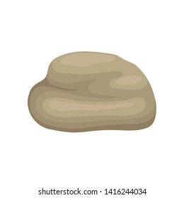 Big boulder. Vector illustration on white background.