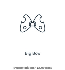 Big Bow concept line icon. Linear Big Bow concept outline symbol design. This simple element illustration can be used for web and mobile UI/UX.