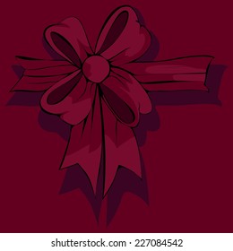 big bow with red ribbons stock vector 