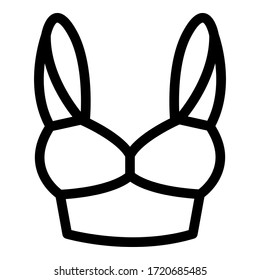 Un gran icono de sujetador. Icono de vector de sujetador grande de contorno para diseño web aislado en fondo blanco