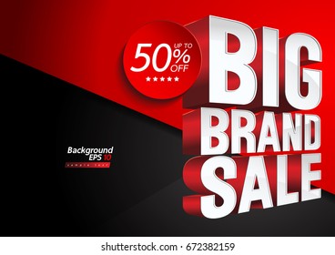 Big Brand Sale illustration background vector