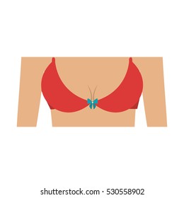 big brassier design icon with bow