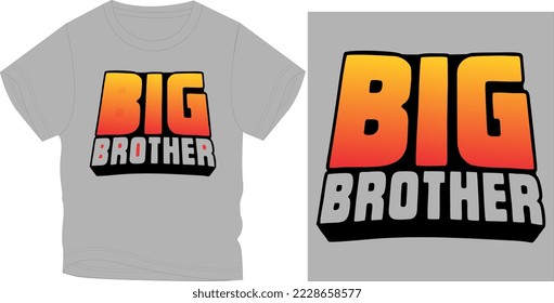 BIG BROTHER t shirt graphic design vector illustration \
