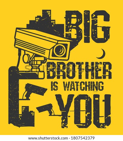 Big Brother is Watching You, vector illustration