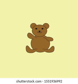 The big brown bear was smiling happily.