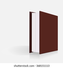 Big brown book template. Vector illustration, eps 10
