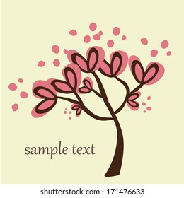 a big brown tree with some hearts as flowers 