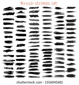 big brush strokes collection. Hand drawn vector design elements for your art. Unic and original textures. Eps10