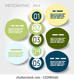 big bubble infographic with big rings. infographic concept.