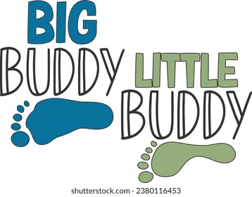 Big Buddy Little Buddy - Daddy und ich passen Designs zusammen