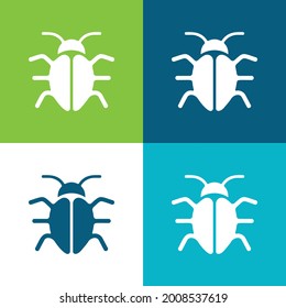 Big Bug Flat four color minimal icon set