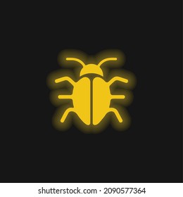 Big Bug gelb leuchtendes Neonsymbol