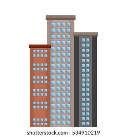 big building isolated icon