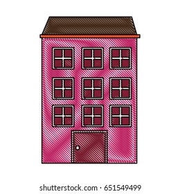 big building isolated icon