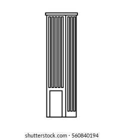 big building silhouette icon vector illustration design