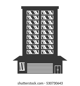 big building style icon vector illustration design