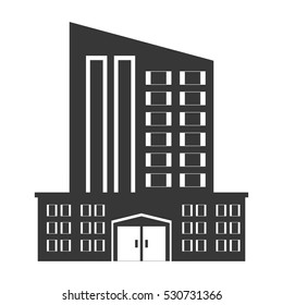 big building style icon vector illustration design