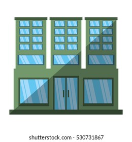 big building style icon vector illustration design