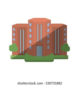 big building style icon vector illustration design