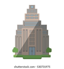 big building style icon vector illustration design
