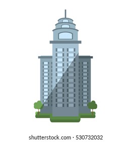 big building style icon vector illustration design