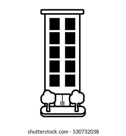 big building style icon vector illustration design