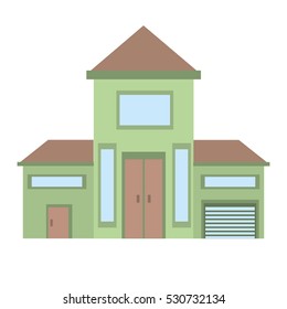 big building style icon vector illustration design