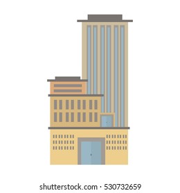 big building style icon vector illustration design