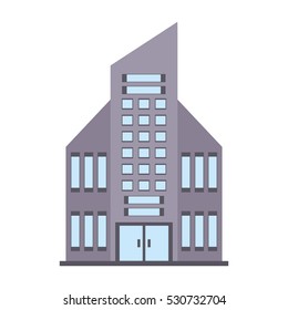big building style icon vector illustration design