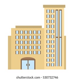 big building style icon vector illustration design