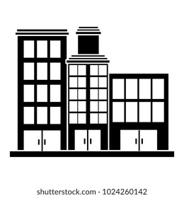 big buildings facade front