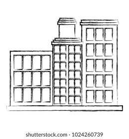 big buildings facade front
