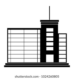 big buildings facade front