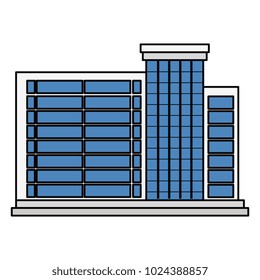 big buildings facade front