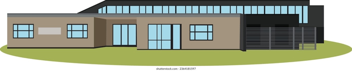 Big buildings isolated on a white background