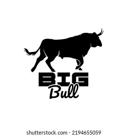 Big Bull Silhouette Vector Design