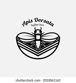 Big Bumblebe logo design. Apis Dorsata Logo Design.eps