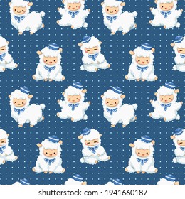 Big bundle of isolated cute funny sheep, animals background poster Collection, cartoon characters in kids concept, flat Colorful vector illustration