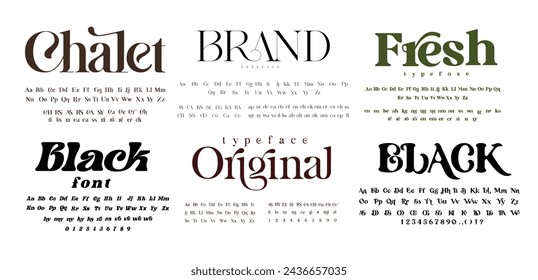 Big bundle  of modern fonts. Upper and lower case, set of ligatures. Ideal font for headlines and logos