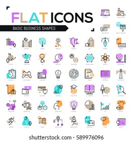 Big bundle of modern icons in thin line style - startups, marketing, business strategies, finances, tax payments, innovations, career development, thinking, internet education. Vector illustration.