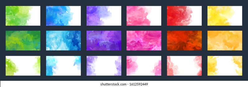 big bundle set of bright vector colorful watercolor background useful for any project where a platter of color makes the difference for poster brochure card or flyer color pink water white kid star ra